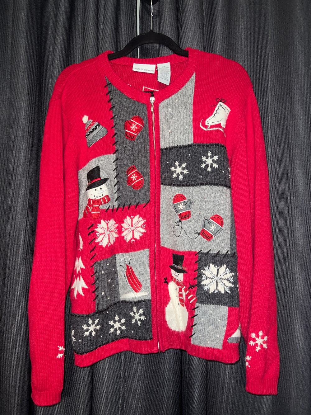 Ugly Christmas Sweater Xmas Cardigan Size Large
